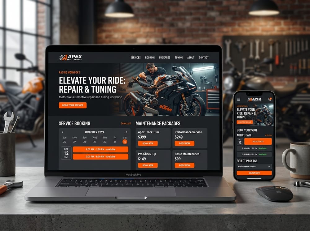 Desain Website Garasi Presisi Auto