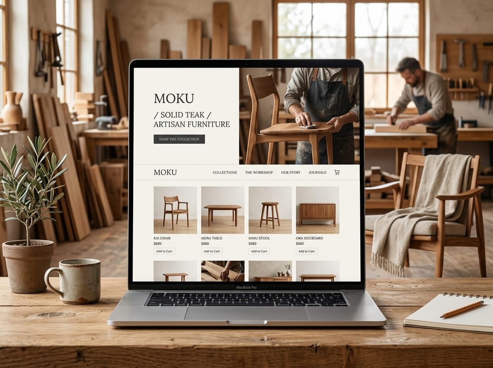 Desain Website Jepara Woodcraft Art